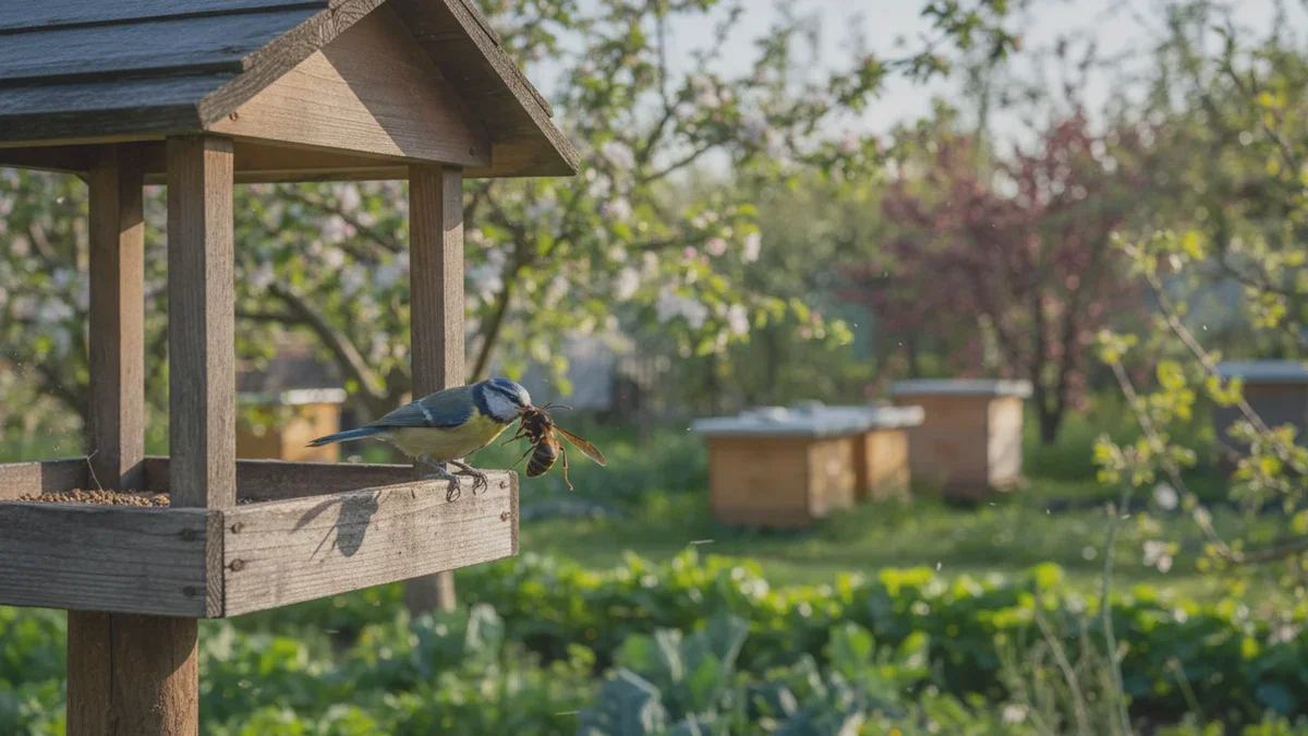 Warum Kohlmeisen im Garten die Bienen vor der invasiven Hornisse schützen