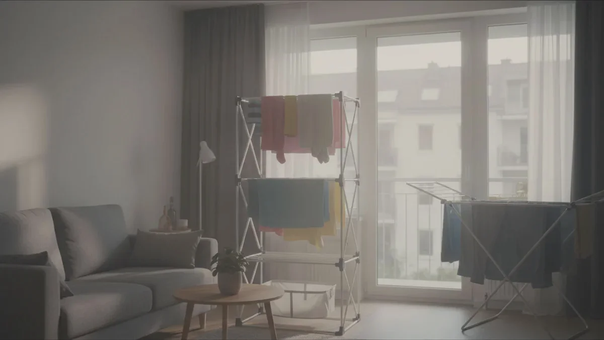Dieser Action-Wäscheständer für wenige Euro spart Quadratmeter in der Wohnung